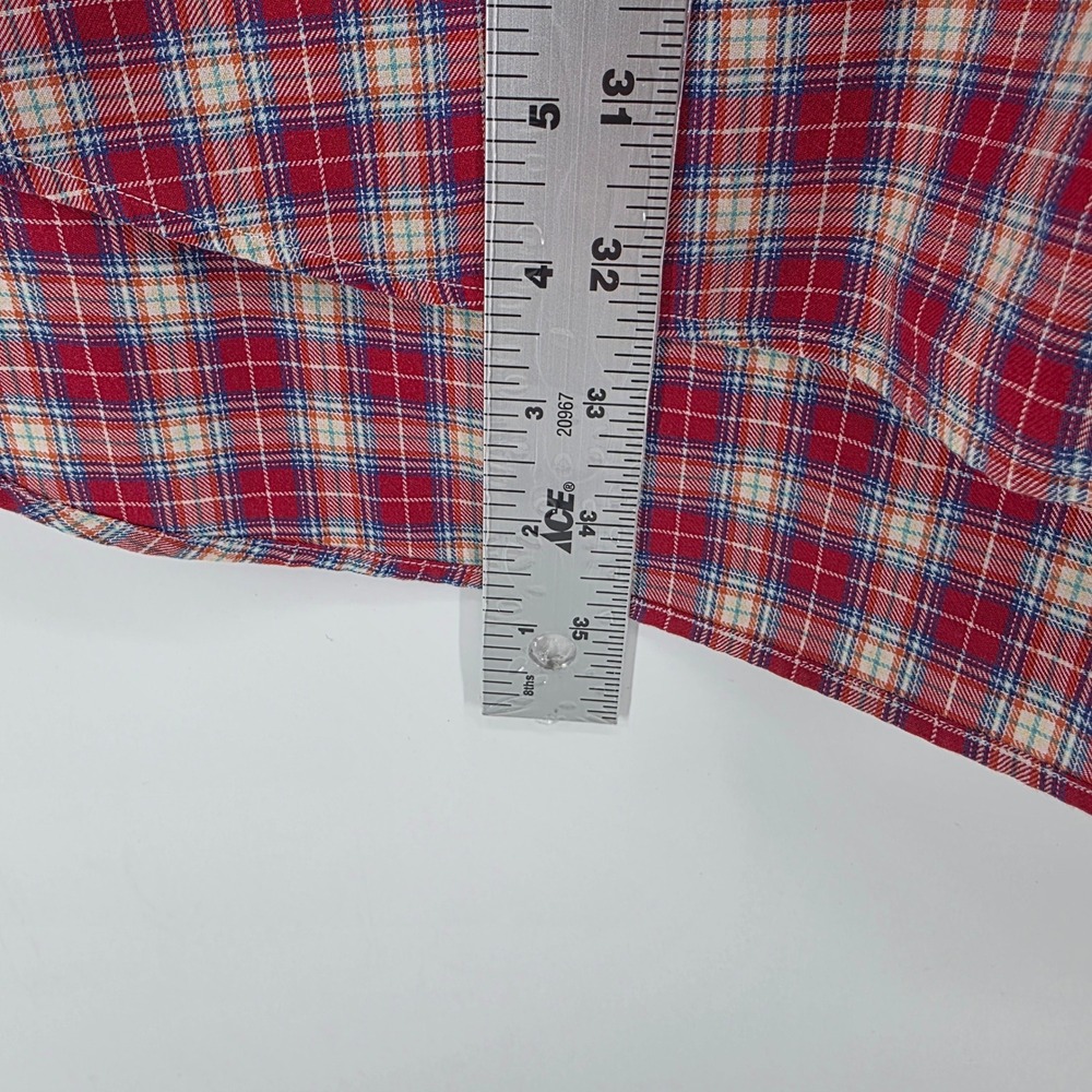 Ralph Lauren Button Down Mens XXL Heritage Plaid Cotton Blake Red Casual Vintage - Picture 5 of 9
